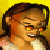 Pixelated buddy icon featuring a character with brown hair and orange eyes on the left, next to green text reading "Original Icons .com" on a dark green background.