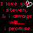 Red pixelated text on black background with white heart symbol replacing 'you' in repeated phrase.