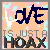 six pixelated displays the phrase "LOVE IS JUST A HOAX" with animated text changes across each