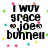 Pixelated text phrases on white background with scattered colored squares, static image with no visible animation changes.
