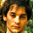 Static 48x48 pixel icon showing a close-up of a person's face with dark hair and warm-toned skin, rendered in low-resolution pixel art style against a blurred background.