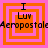 Four identical square icons arranged in a , each with layered orange and pink borders surrounding central text