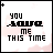 12 pixelated displays the phrase "YOU CANT SAVE ME THIS TIME" with alternating text color states across frames