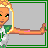 Pixel art contact sheet of a cheerleader character in green and white uniform with soccer ball text, showing multiple poses across 8 frames.