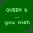 Green background with repeated text and purple star decorations in a pattern