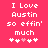Pixelated text on a solid pink background with heart symbols, showing two identical static frames.