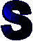 Three vertical of stylized blue S-shaped icons on a light gray background, each containing three identical icons with varying blue shades