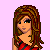 Pixel art of four female characters with distinct hair colors above text on a pink background