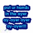 Blue stick figure with arms raised appears in two positions on white background, accompanied by blue text reading 'put ur hands in the ayer ay-ayer ayer ay-ayer!!'