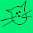 Pixelated green background image with a black line-drawn cat face and text reading "I just ate Your plant" in pixelated font.