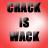 Static pixelated image with bold text 'GIRL IS BACK' on a gradient red background.
