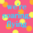Pixelated pink background with scattered yellow and orange circular shapes, overlaid by blue text reading "we're dancing ovine" in a blocky font.