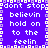 A static digital image with a purple background and white pixelated text arranged in repeating lines, bordered by alternating light purple and white squares.