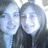 Two identical women with long dark hair and light skin stand side-by-side in a pixelated image, one wearing pink text reading 'sisters' above her head.