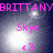 Pixelated image with pink text and glowing effects on a dark background, showing repeated patterns of 'BRITTANY' and 'Skye' with heart symbols.