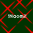!Naomi! text repeated four times on dark green background with red diamond lattice pattern.