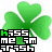 A 3x3 contact sheet of animated frames showing a green four-leaf clover with pixelated text "kiss me I'm Irish" beneath it, each frame displaying subtle variations in the clover's shape and text highlighting.