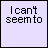 Animated sequence of text forming 'I can't seem to let go' on a light purple background with black borders between frames.