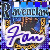 Animated sequence showing a stylized 'Jarr' text over a blue and gold patterned background with repeated 'AMERICAN' lettering at the top.