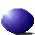 A purple rounded shape with two black circular eyes on a gray background, showing sequential eye movements across frames.