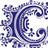 Pixelated blue and white design with ornate swirls on left, text in blue pixel font right and below.