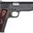 A static pixelated image shows a dark handgun with brown grip against white background, barrel pointing right.