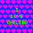 Blue background with pink heart pattern and green text reading 'I LOVE CHELSEA' in two mirrored sections.