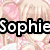 Pixelated anime-style character images with overlaid text, featuring blonde and dark-haired figures in pink and white clothing.