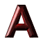nine 3D-rendered capital A letters in varying metallic colors on a gray background, with no visible animation