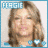 Pixelated portrait of a person with light brown hair and closed eyes, featuring blue text reading 'MAGIE' at the top left corner.