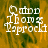 Pixelated white text on a yellow-green background with a gray rectangle in the bottom-right corner.
