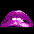 Nine distinct lip icons arranged in a , each with unique color and texture against black background