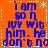 Orange background with blue text reading "I am so in love with him. he don't know" arranged in a pattern, surrounded by white asterisks and dashed lines