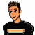 Pixel art contact sheet showing three frames of a character's upper body, lower body, and full-body pose with text below reading "That's Me Got A Problem?".