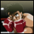 A pixelated contact sheet showing two frames of an animated buddy icon featuring a cartoon boxer character in red shorts and a black cap, alongside text reading "Anime IM" and "com" on a black background.