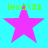 Four identical pixelated pink stars on cyan background with green text above each star.