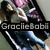 Pixelated image of a character with pink hair and dark clothing, overlaid with the text 'Grocellebobl' in a blocky font.