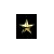 A golden star with five points appears in a sequence of frames showing increasing size and brightness against black backgrounds.