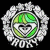 Three circular icons with silver wreath borders, each containing a stylized heart-shaped face and the text "MOK" below; hair colors vary across green, purple-pink, and teal-green.