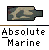 Pixelated image of a bottle with a map-like interior, below a brown-to-black gradient bar and the text "Absolute Marine" in blocky font.