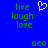 Blue background with green pixelated text 'live laugh love' and white heart symbol above, repeated twice in a