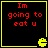 Four identical black square with yellow borders display red text and a yellow Pac-Man icon, each showing the same static image