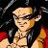 A pixelated anime-style character with long dark hair and a red outfit appears on the left side of a contact sheet, while the right side displays stylized text "Anime IM" and "COM" against a black background.