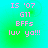Pixelated pink text on a cyan-to-green gradient background, repeated in four identical quadrants.