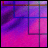 A pixelated abstract composition of purple and pink hues with intersecting dark blue lines forming a grid-like structure.