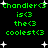 Green text on black background reads 'chandler<3 is<3 the<3 coolest<3' with white star shapes scattered around, repeated twice in a