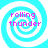 Four identical square arranged in a , each containing a cyan and white spiral background with pink text reading 'rolling thunder' centered within the spirals