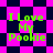 Green text "I Love My Pookie" on a checkered background with alternating pink and dark blue squares.