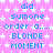 Static pixel art icon with pink background, white star pattern, and repeated blue text phrases.