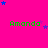 Bright pink background with scattered blue and purple stars, green text reading 'Amanda' repeated in a pattern